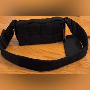 Steve Madden, Black Quilted Crossbody Bag, NWT